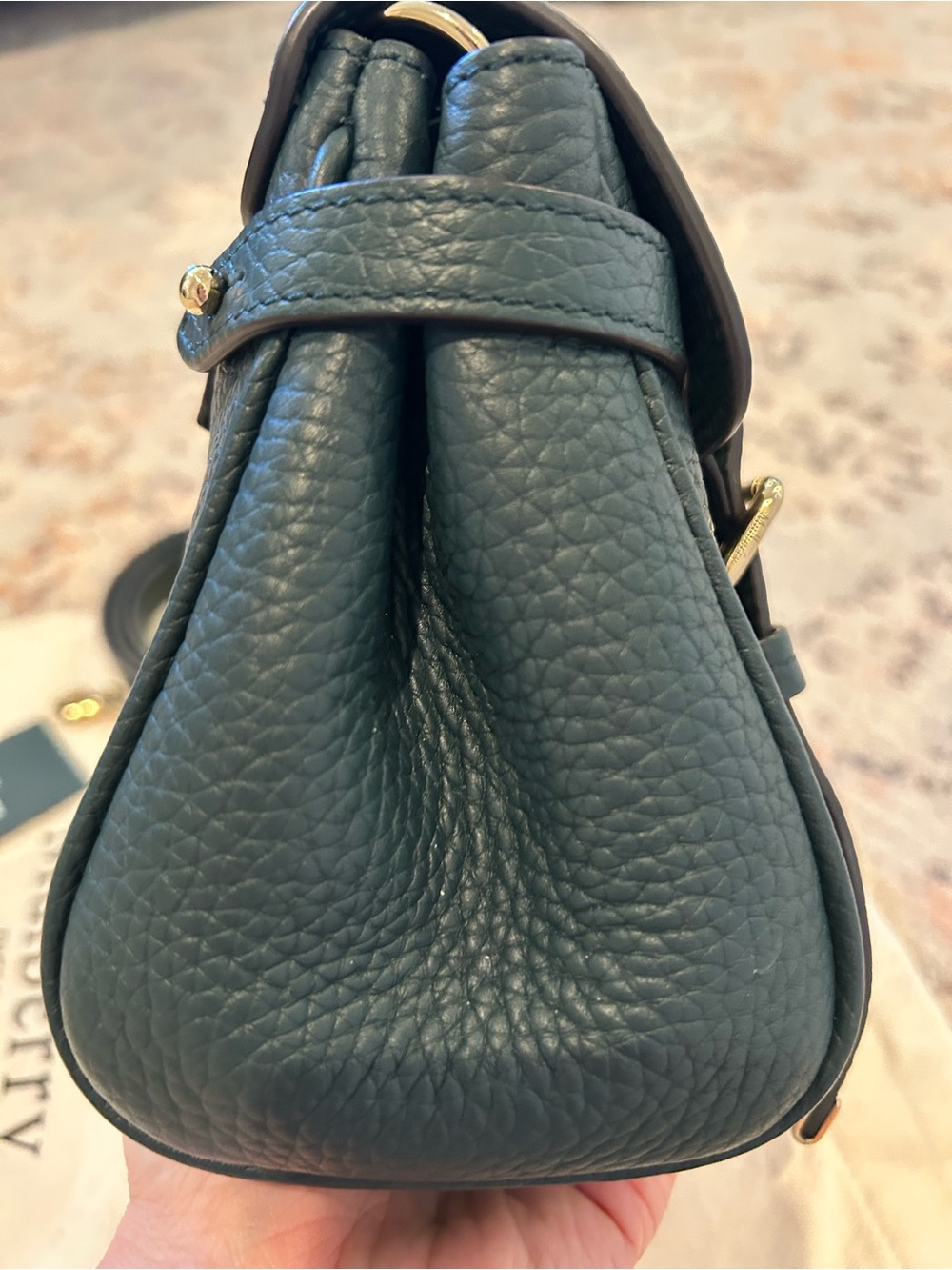 Mulberry Mini Alexa in Green Heavy Grain - Picture 5 of 7